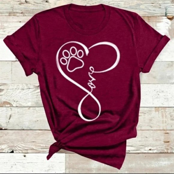Tops - Infinity Love/paw print t-shirt